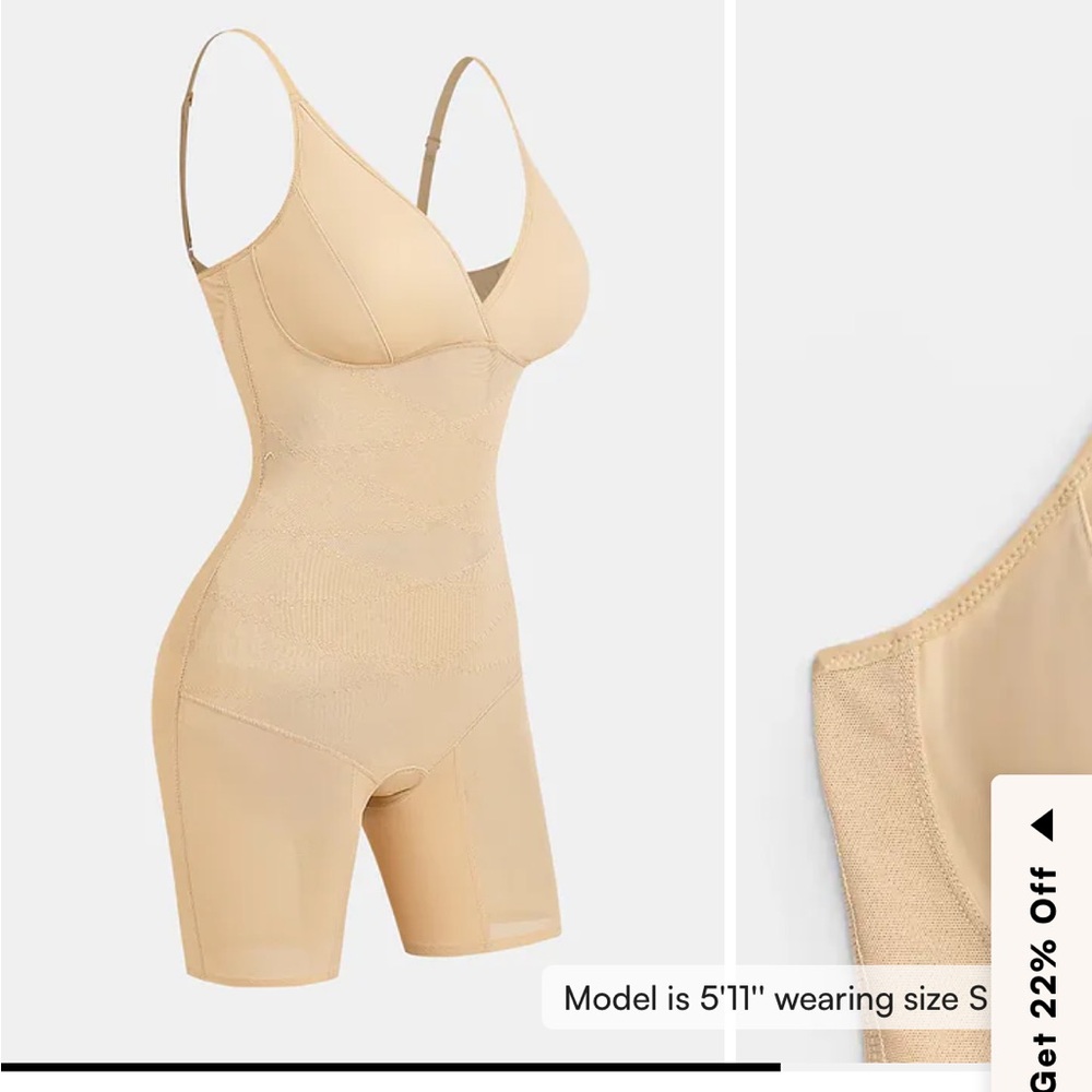 Cupshe Bare Comfort Nude Shapewear Bodysuit - Picture 6 of 6